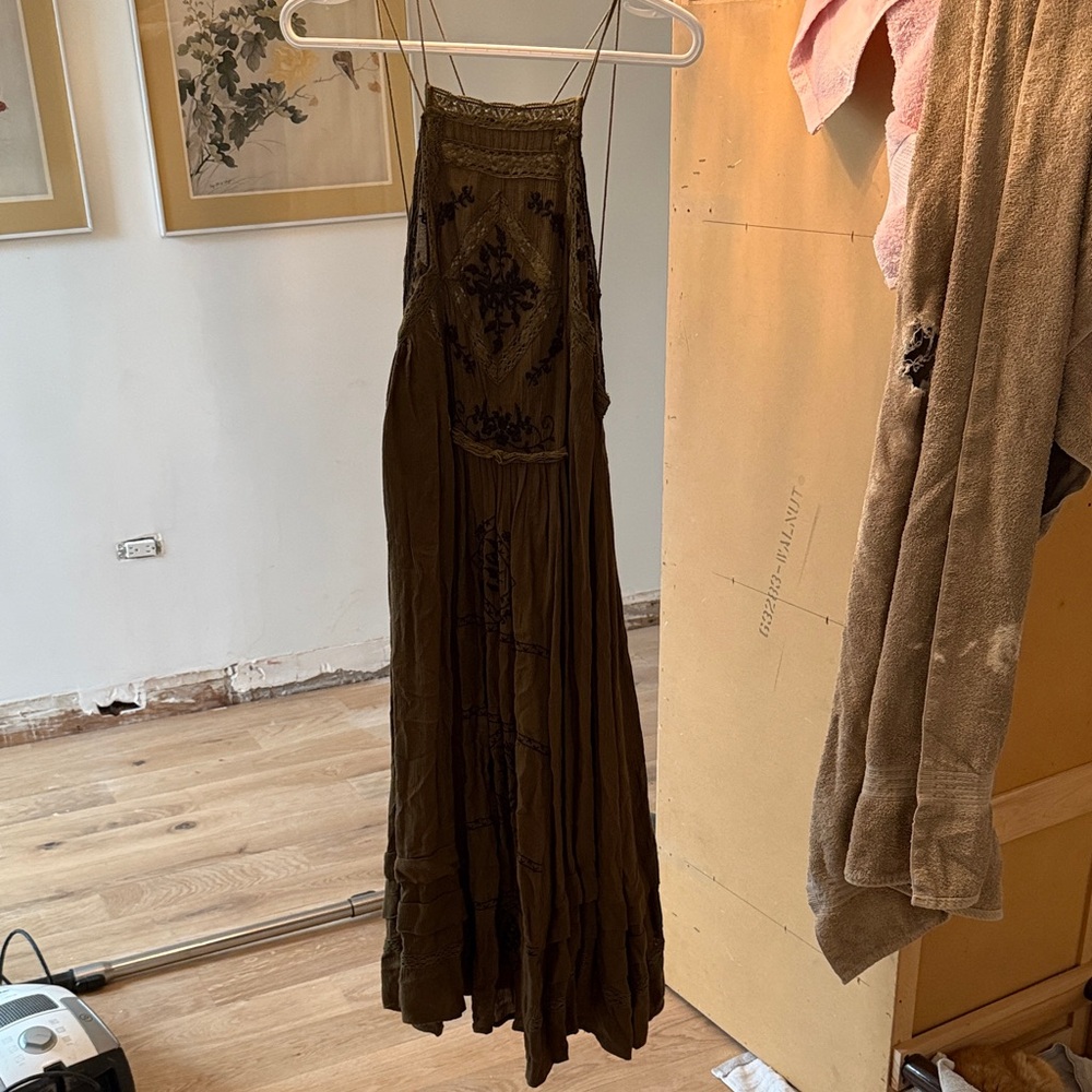 Free People Olive Maxi Dress